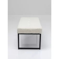 Sitzbänke|KARE Design Bank Smart Boucle Creme Schwarz 90Cm