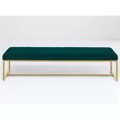 Sitzbänke|KARE Design Bank Smart Dunkelgrun Messing 150X40Cm
