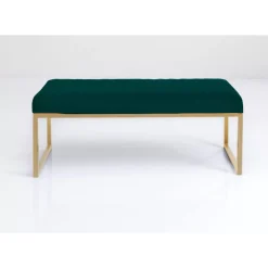 Sitzbänke|KARE Design Bank Smart Dunkelgrun Messing 90Cm