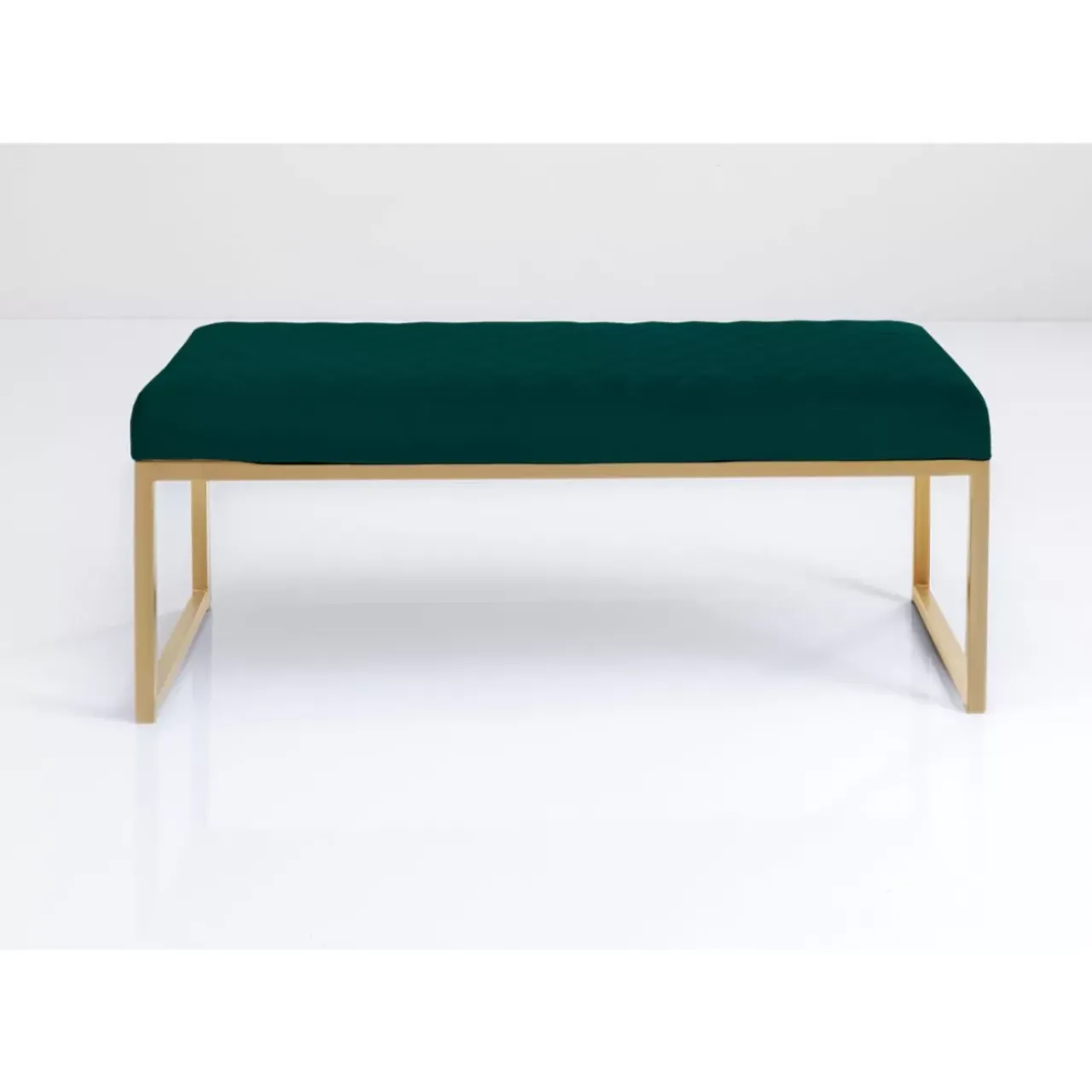 Sitzbänke|KARE Design Bank Smart Dunkelgrun Messing 90Cm