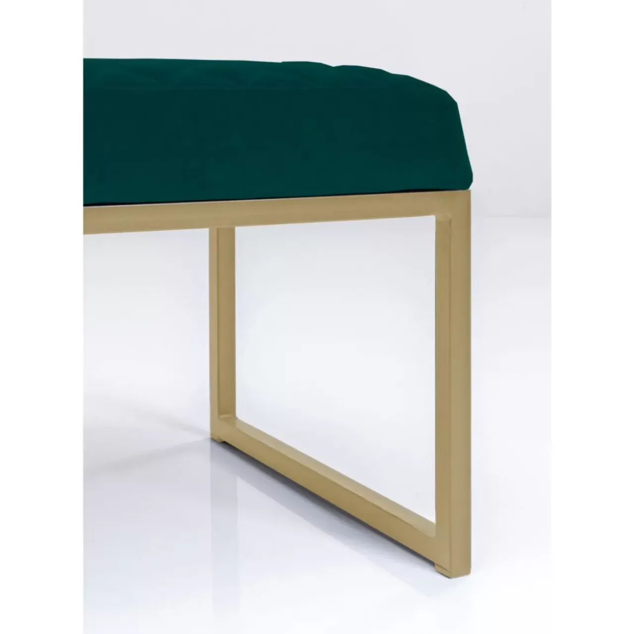 Sitzbänke|KARE Design Bank Smart Dunkelgrun Messing 90Cm