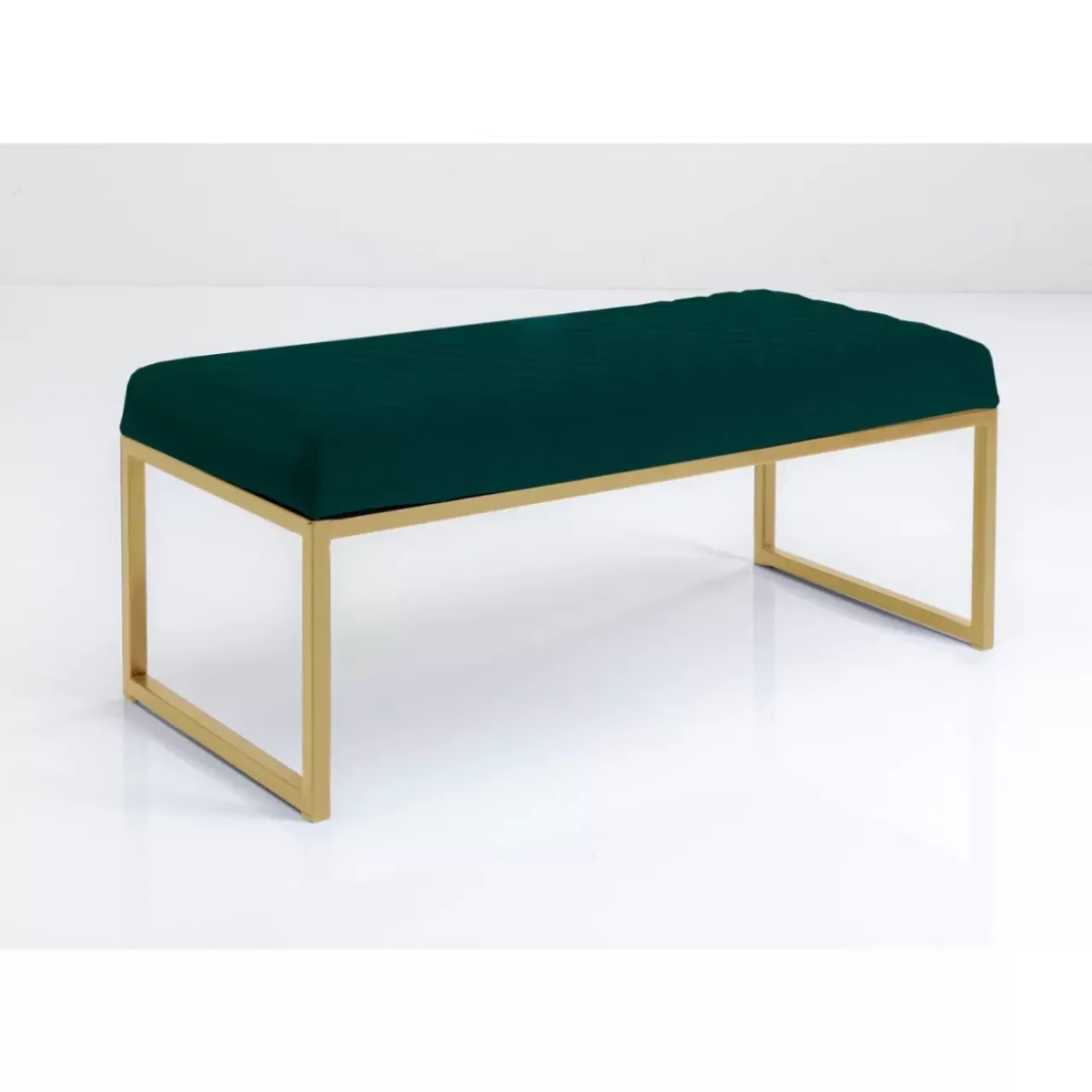 Sitzbänke|KARE Design Bank Smart Dunkelgrun Messing 90Cm
