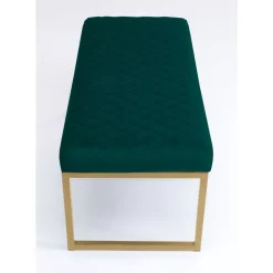 Sitzbänke|KARE Design Bank Smart Dunkelgrun Messing 90Cm