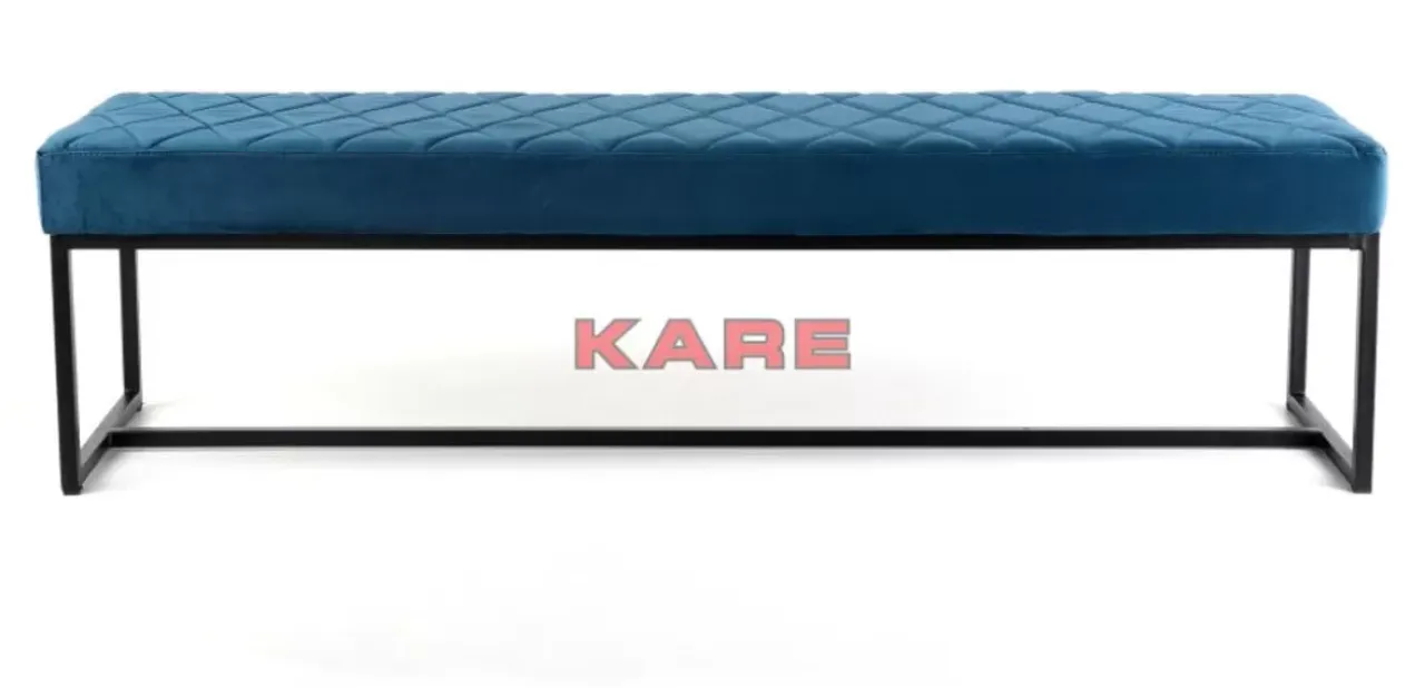 Sitzbänke|KARE Design Bank Smart Petrol Schwarz 150X40Cm