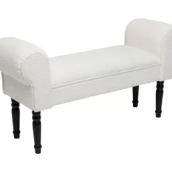 Sitzbänke|KARE Design Bank Wing Creme Schwarz