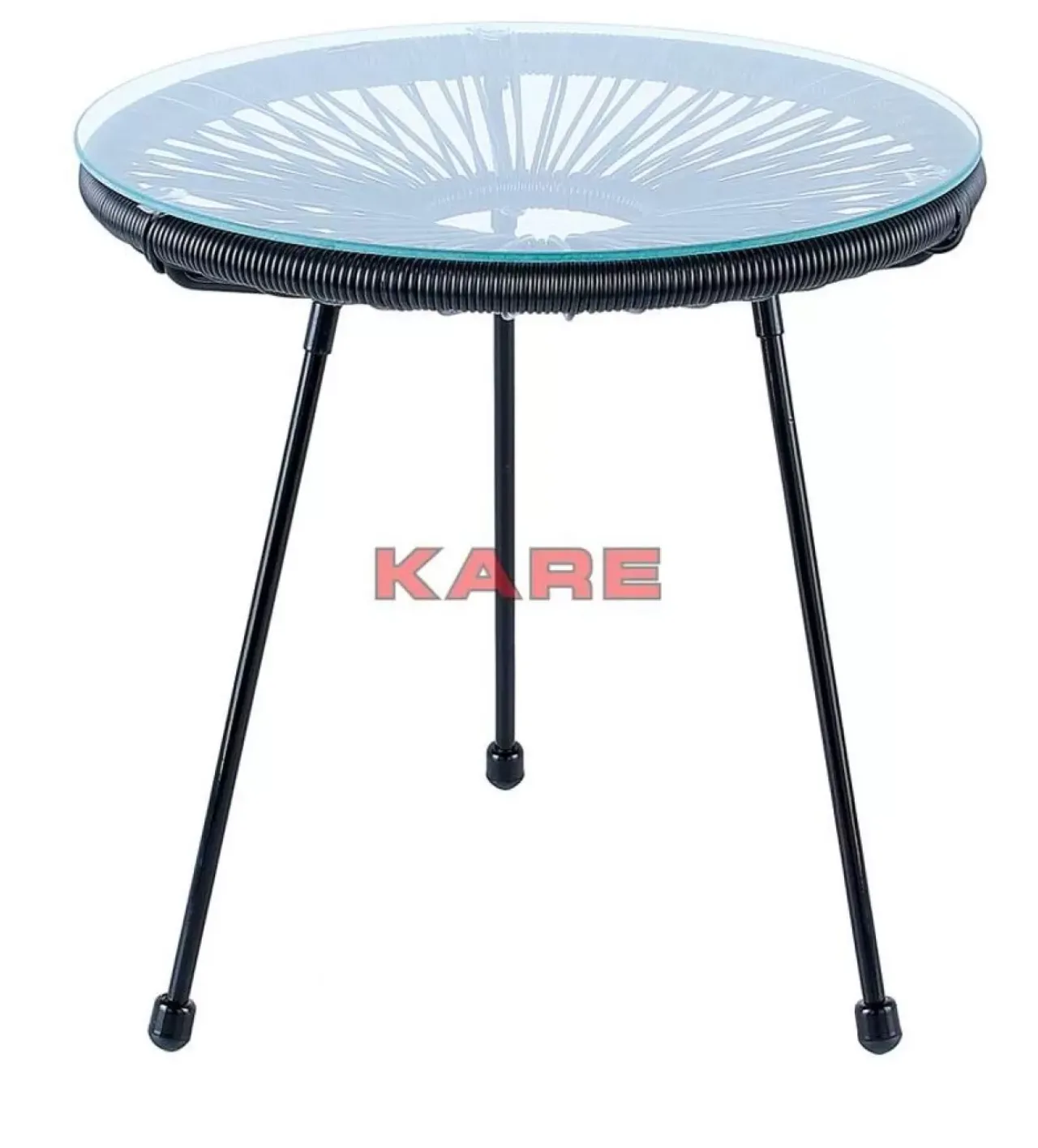 Outdoormöbel|KARE Design Beistelltisch Acapulco Schwarz