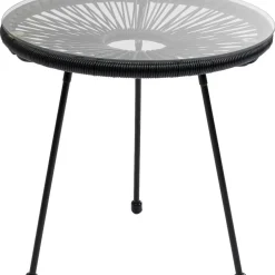 Outdoormöbel|KARE Design Beistelltisch Acapulco Schwarz