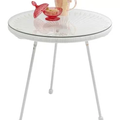 Outdoormöbel|KARE Design Beistelltisch Acapulco Weiss