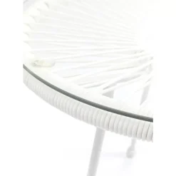 Outdoormöbel|KARE Design Beistelltisch Acapulco Weiss