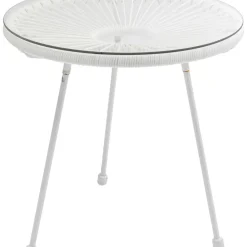 Outdoormöbel|KARE Design Beistelltisch Acapulco Weiss