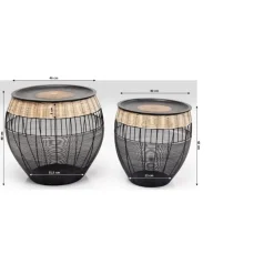 Tische|KARE Design Beistelltisch African Drums (2/Set)