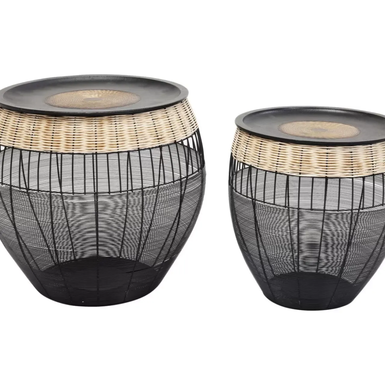 Tische|KARE Design Beistelltisch African Drums (2/Set)