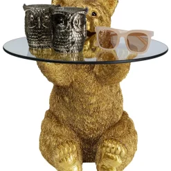 Tische|KARE Design Beistelltisch Animal Bear Gold O40Cm