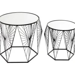Tische|KARE Design Beistelltisch Cobweb Schwarz (2/Set)