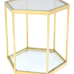 Tische|KARE Design Beistelltisch Comb Gold 55