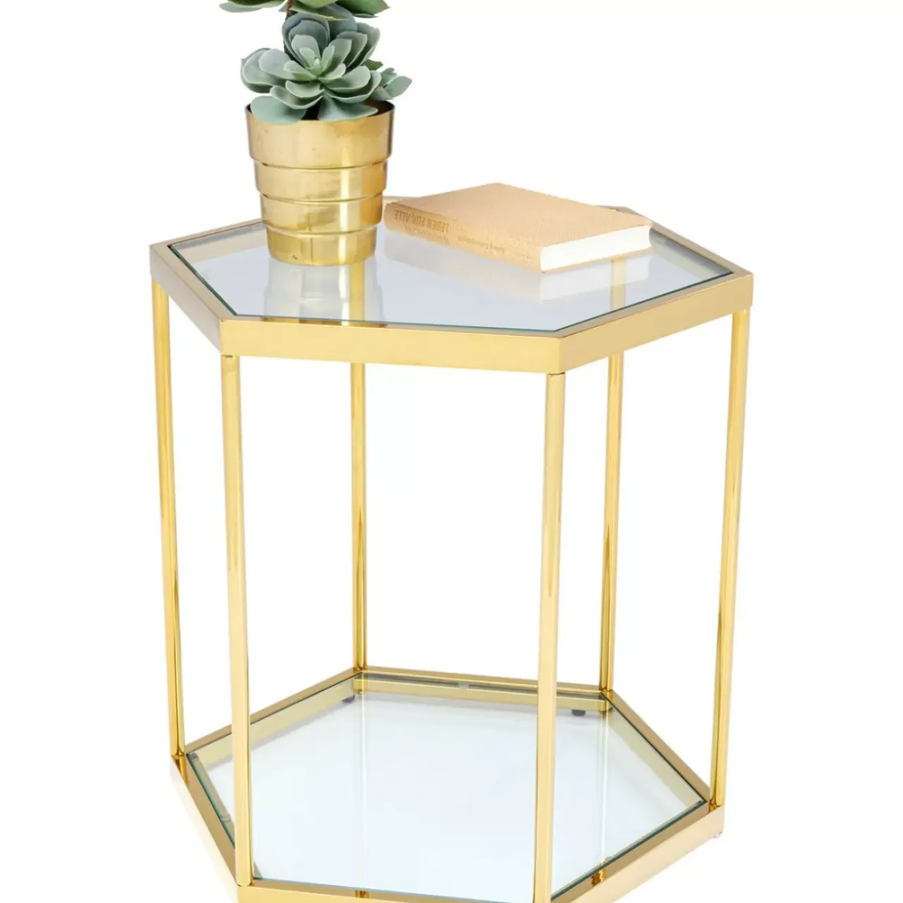 Tische|KARE Design Beistelltisch Comb Gold 55