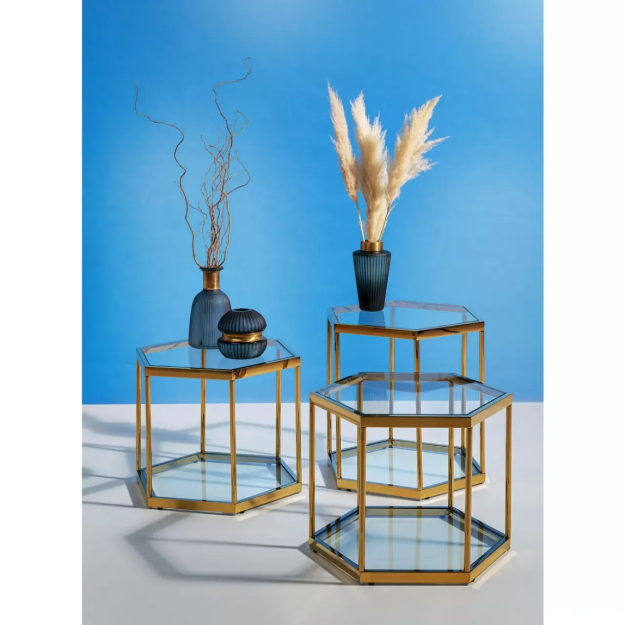 Tische|KARE Design Beistelltisch Comb Gold 55