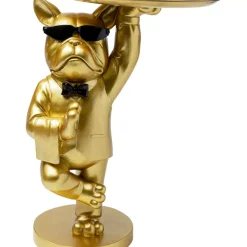 Tische|KARE Design Beistelltisch Cool Bulldog Tray Gold 34X55Cm