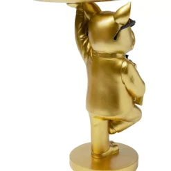Tische|KARE Design Beistelltisch Cool Bulldog Tray Gold 34X55Cm