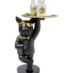 Tische|KARE Design Beistelltisch Cool Bulldog Tray Schwarz 34X55Cm