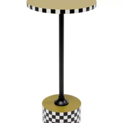 Tische|KARE Design Beistelltisch Domero Checkers Olive O25Cm