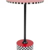 Tische|KARE Design Beistelltisch Domero Checkers Rot O40Cm