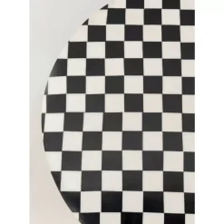 Tische|KARE Design Beistelltisch Domero Chess Schwarz Weis O25Cm