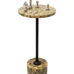 Tische|KARE Design Beistelltisch Domero Mosaic Grau O25Cm