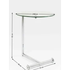 Tische|KARE Design Beistelltisch Easy Living Klarglas O46Cm