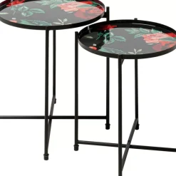 Tische|KARE Design Beistelltisch Flowers Garden Round (2/Set)