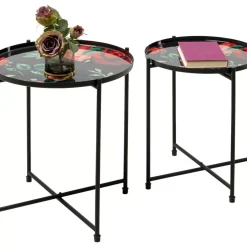 Tische|KARE Design Beistelltisch Flowers Garden Round (2/Set)