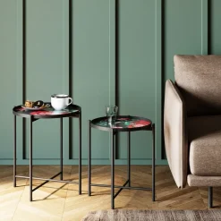 Tische|KARE Design Beistelltisch Flowers Garden Round (2/Set)