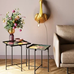 Tische|KARE Design Beistelltisch Flowers Garden Square (2/Set)