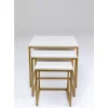 Tische|KARE Design Beistelltisch Key West Gold (3/Set)