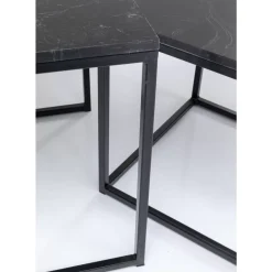 Tische|KARE Design Beistelltisch Key West Schwarz (3/Set)