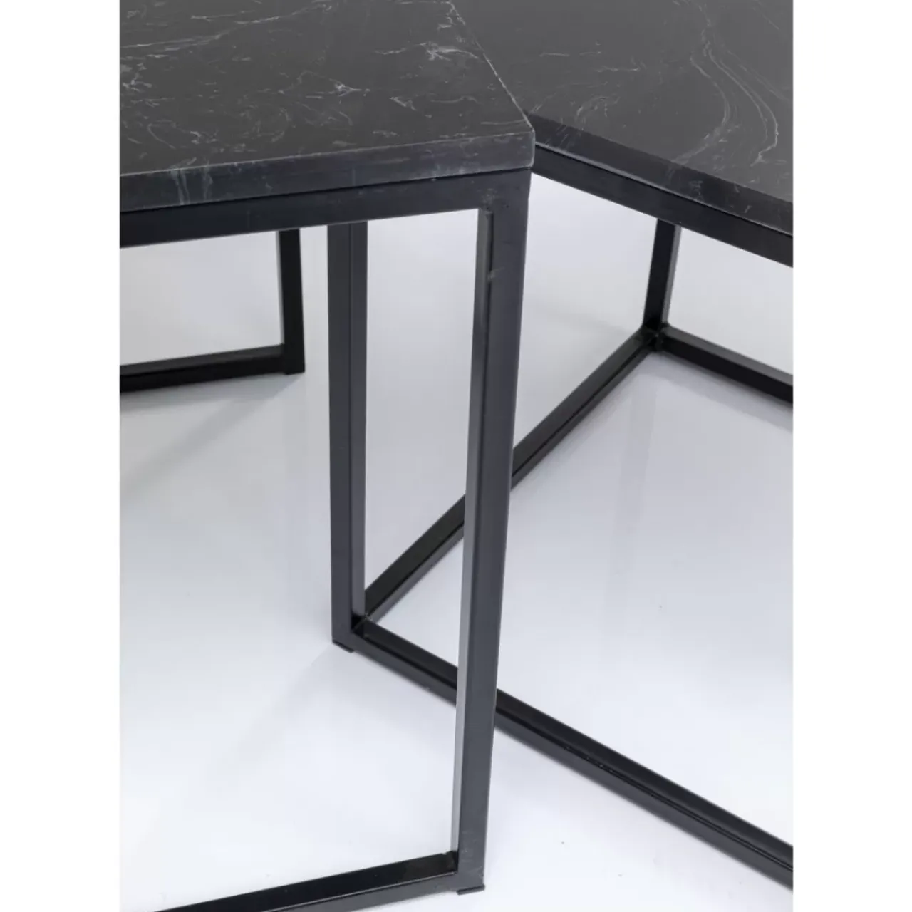 Tische|KARE Design Beistelltisch Key West Schwarz (3/Set)