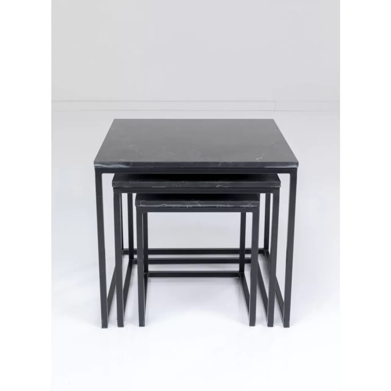 Tische|KARE Design Beistelltisch Key West Schwarz (3/Set)