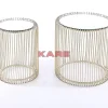 Tische|KARE Design Beistelltisch Wire Messing (2/Set) O44Cm