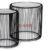 Tische|KARE Design Beistelltisch Wire Schwarz (2/Set) O44Cm
