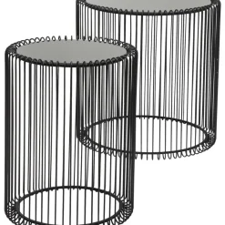 Tische|KARE Design Beistelltisch Wire Schwarz (2/Set) O44Cm