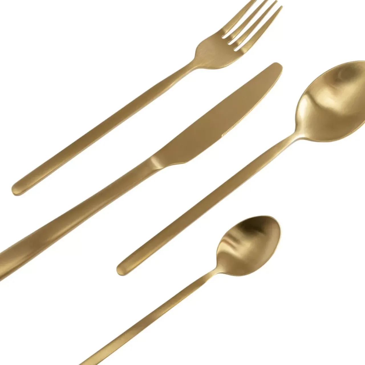 Geschirr & Tischaccessoires|KARE Design Besteck Gloria Matt Gold (16-Tlg.)