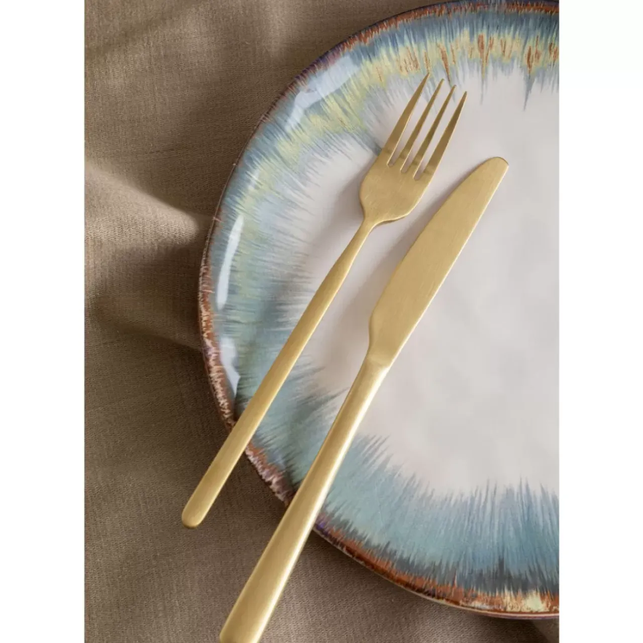 Geschirr & Tischaccessoires|KARE Design Besteck Gloria Matt Gold (16-Tlg.)