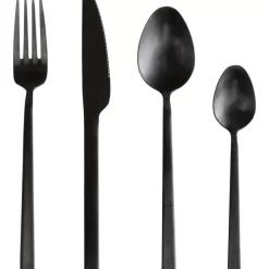Geschirr & Tischaccessoires|KARE Design Besteck Gloria Matt Schwarz (16-Tlg.)
