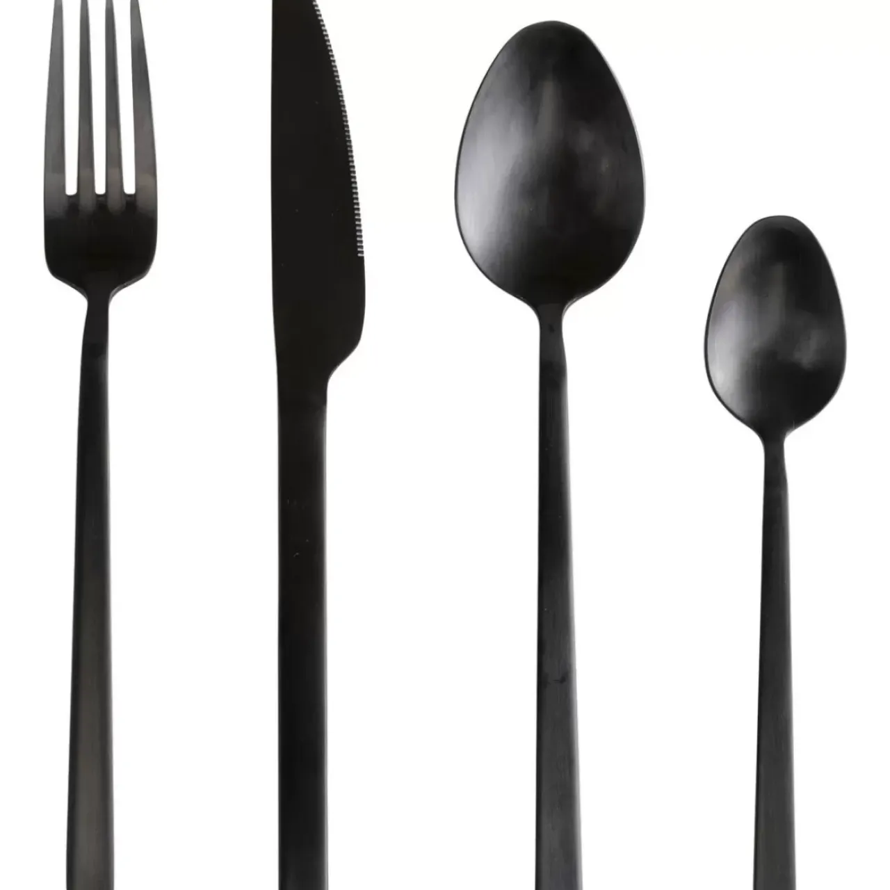 Geschirr & Tischaccessoires|KARE Design Besteck Gloria Matt Schwarz (16-Tlg.)