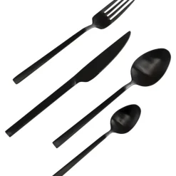 Geschirr & Tischaccessoires|KARE Design Besteck Gloria Matt Schwarz (16-Tlg.)
