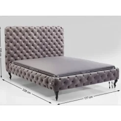 Betten|KARE Design Bett Desire Hoch Silbergrau 160X200 Cm