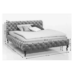 Betten|KARE Design Bett Desire Velvet Rose 160X200Cm