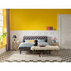 Betten|KARE Design Bett Desire Velvet Silbergrau 160X200 Cm