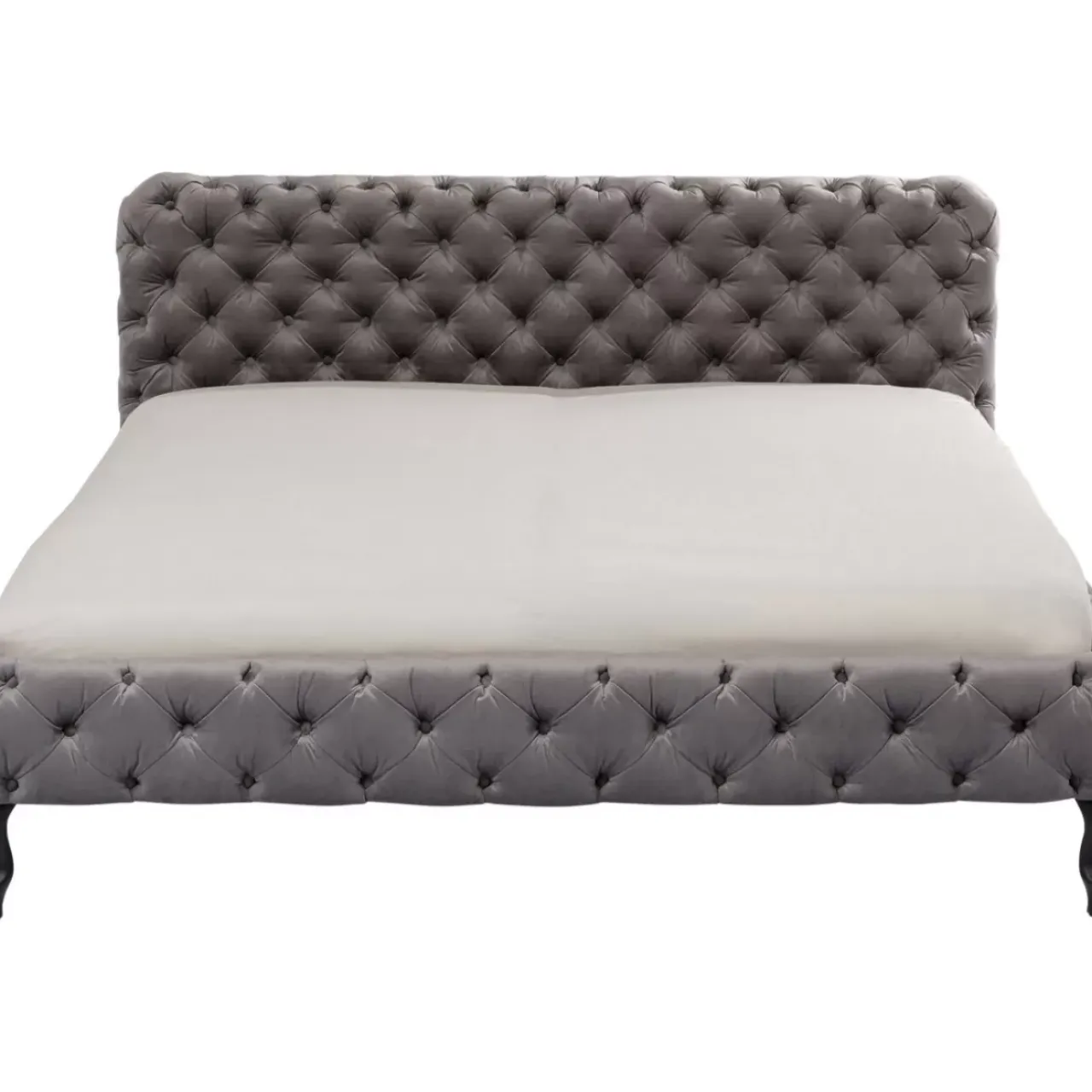 Betten|KARE Design Bett Desire Velvet Silbergrau 200X200Cm