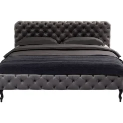 Betten|KARE Design Bett Desire Velvet Silbergrau 200X200Cm